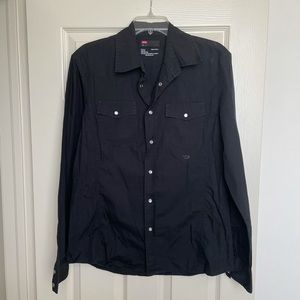 Men’s Diesel snap front slim fit shirt size Large